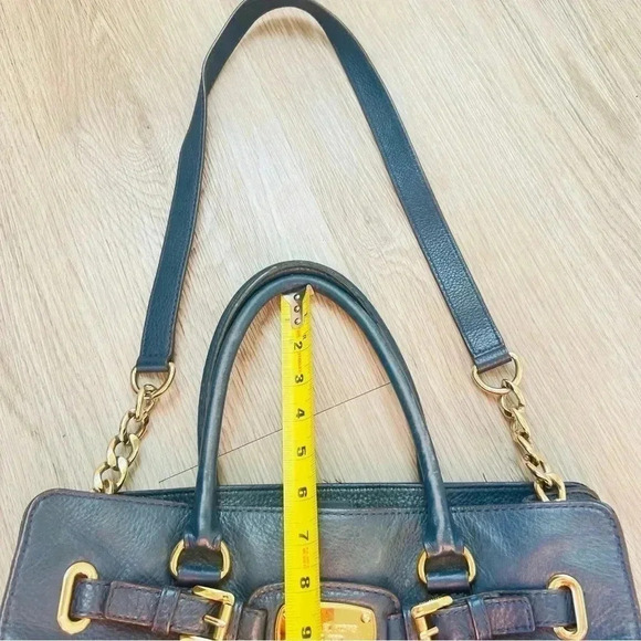 HOST PICK MICHEAL KORS  BLUE PEBBLED LEATHER HAND BAG STRAPPED SHOULDER BAG - Picture 11 of 12